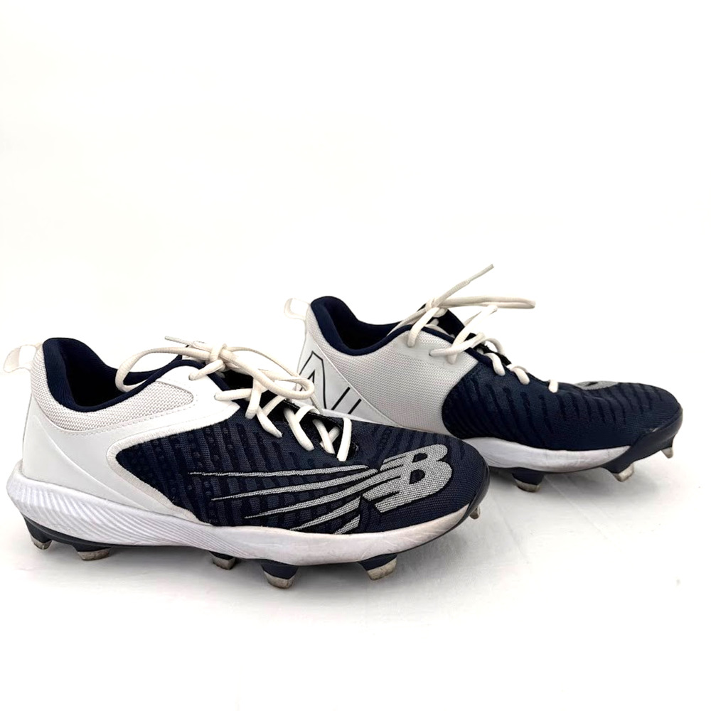 New Balance Baseball Cleats Mens 10 Metal Spikes Navy White Athleti